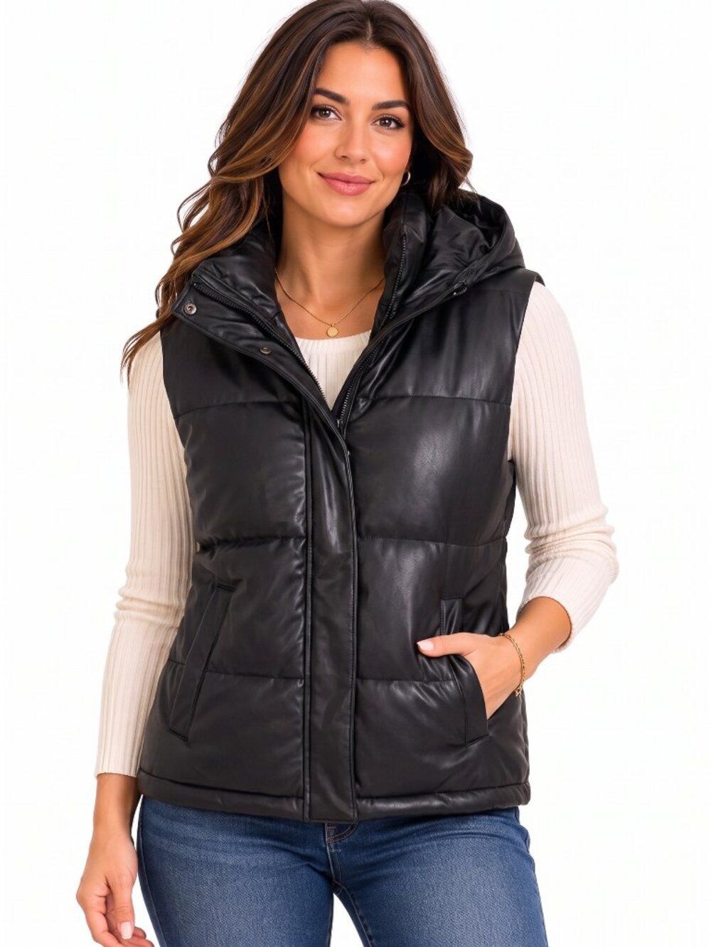 STREETWEAR SOCIETY WOMENS VEST/ HOOD (XL)